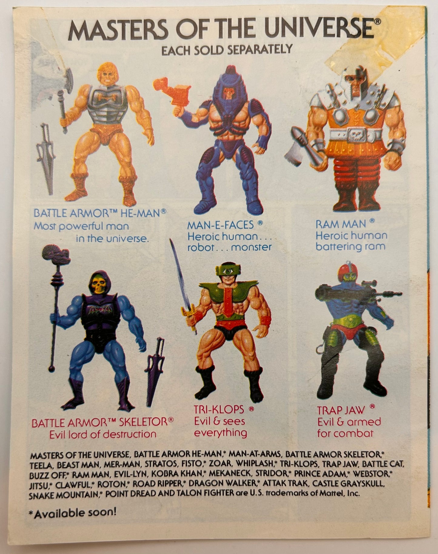 Masters of the Universe Vintage Roboto Figur komplett mit Mini-Comic - poptoy