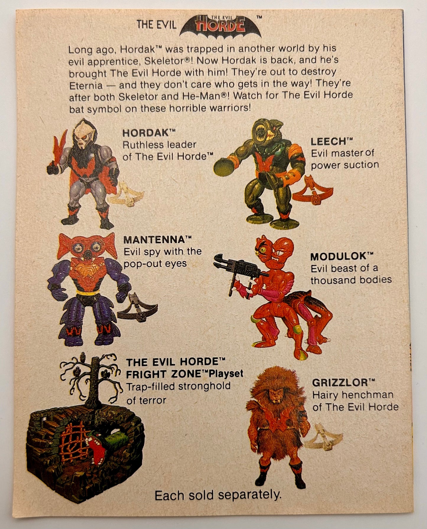 Masters of the Universe Vintage Grizzlor Figur komplett mit Mini-Comic - poptoy