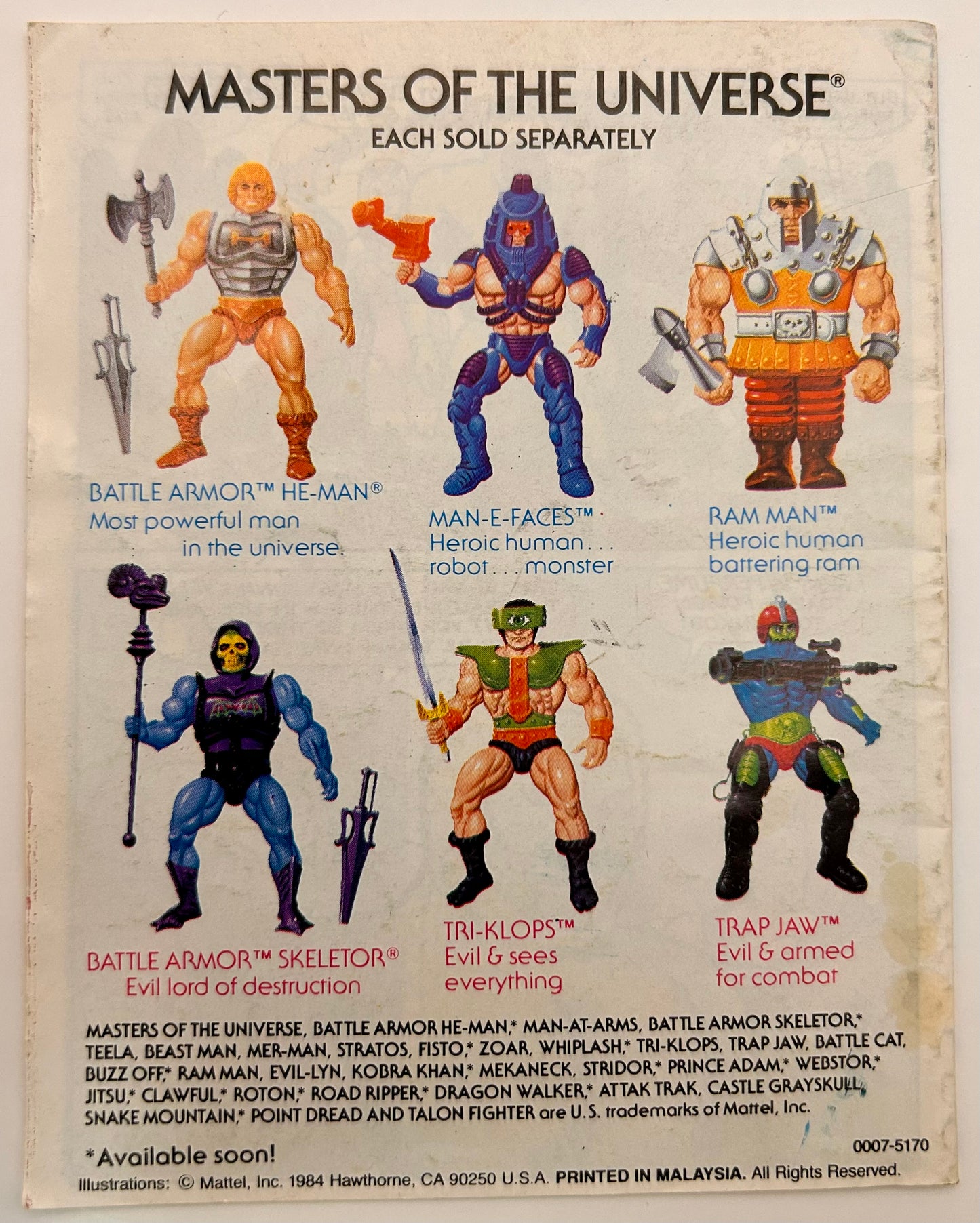 Masters of the Universe Vintage Stinkor Figur komplett mit Mini-Comic - poptoy
