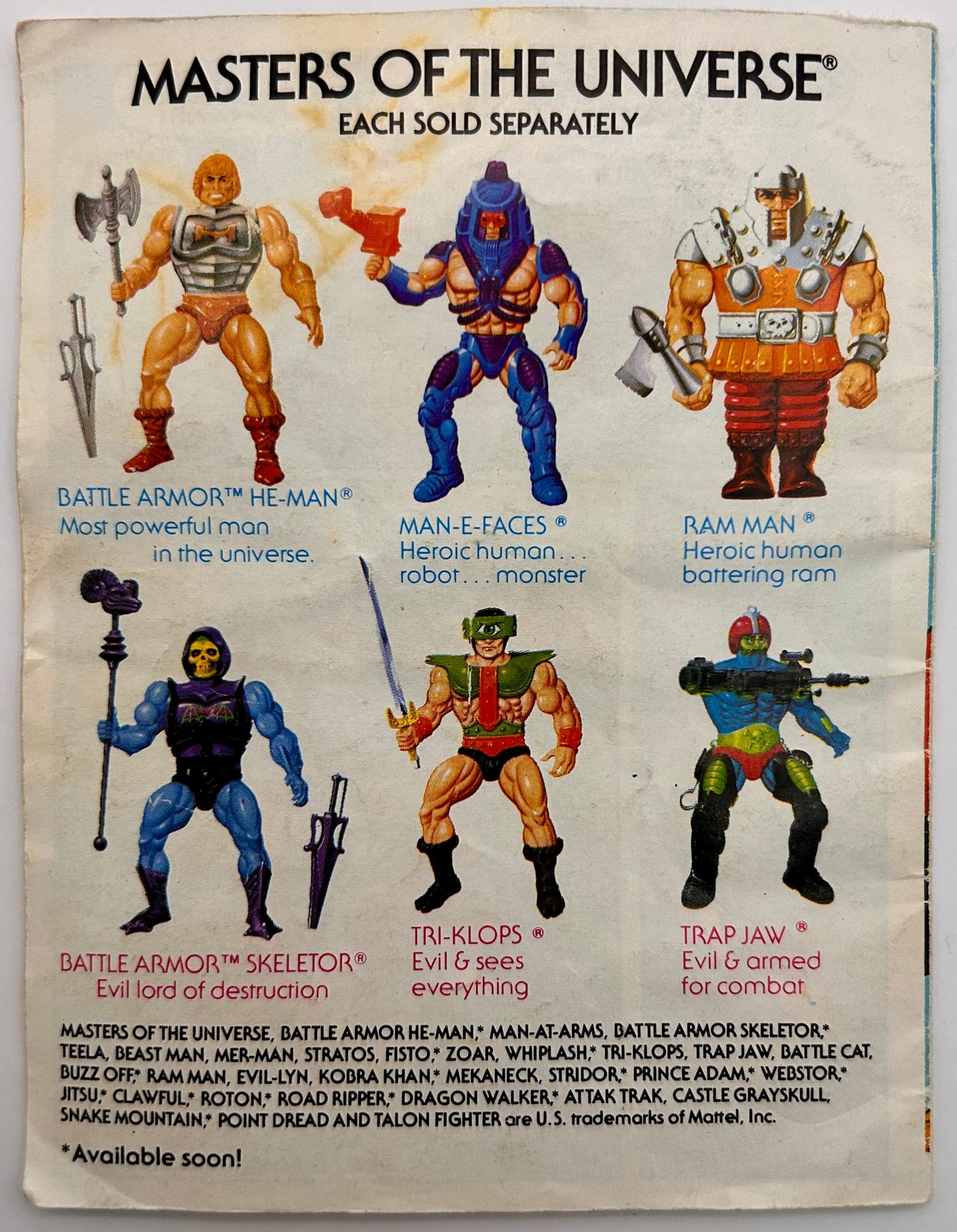 Masters of the Universe Vintage Two Bad Figur komplett mit Mini-Comic - poptoy